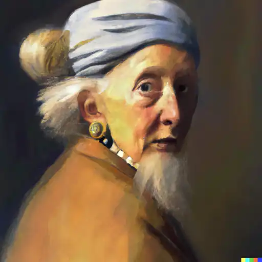 DALL·E 2022 10 25 17.13.40   Albert Einstein with the pearl earring by jan vermeer gigapixel low_res scale 6_00x